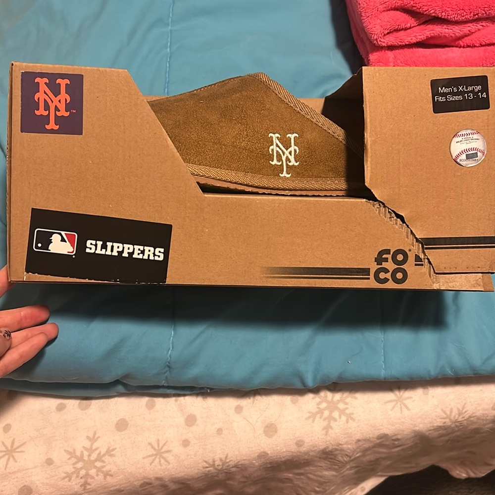 Mens MLB Mets Slippers